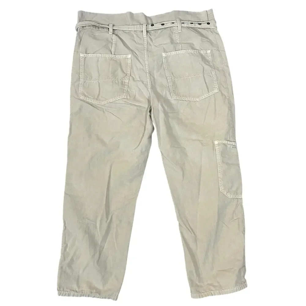 Free People Khaki Platoon Pants Womens 4 Patch Pockets Utility Festival Boho